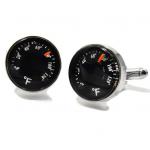 Silver Tone Round Temperature Fahrenheit Gauge.JPG